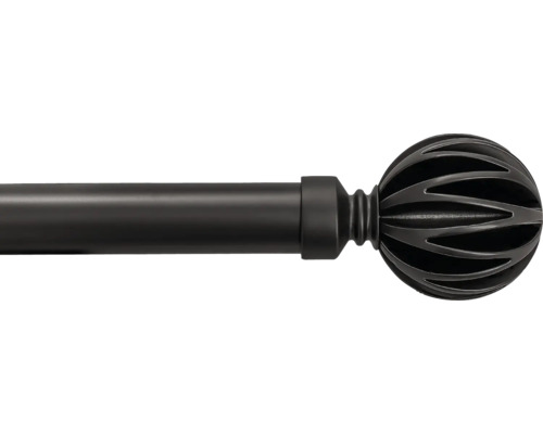 Gardinstång HASTA Ylva komplett set svart 25/28mm Gardinstång med ändstycke i form av ett klot