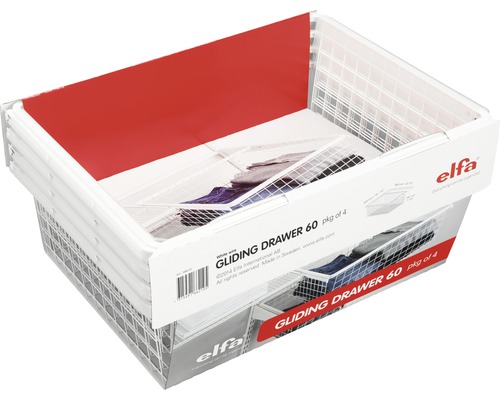 Elfa glidlåda 60, 4-pack