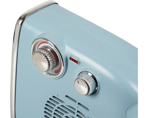 Detaljvy av en fläkt med vridknappar för temperaturjustering