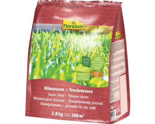 Gräsfrö FLORASELF SELECT Torr gräsmatta Klimatgräsmatta 2,8kg/100m²