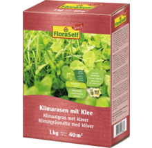 FloraSelf Klimatgräsmatta med klöver, 1 kilograms förpackning för cirka 40 kvadratmeter