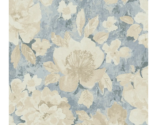 Tapet A.S. CRÈATION Akvarell vintage beige 0,53x10,05m Blomstertapet med storblommig mönster