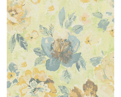Tapet A.S. CRÈATION Akvarell vintage grön 0,53x10,05m Tapet med blommönster