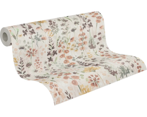 Tapetrulle med blommönster