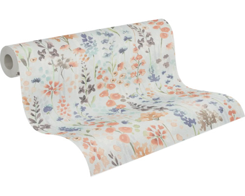 Tapetrulle med blomstermönster