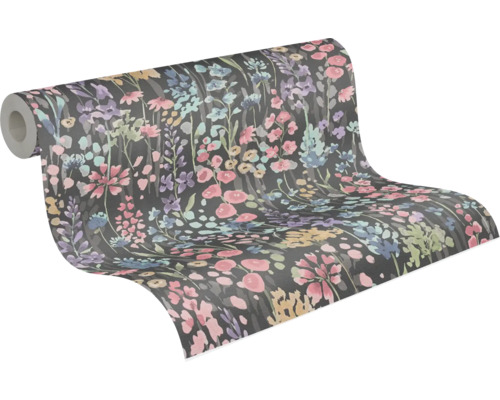 Tapetrulle med blommönster