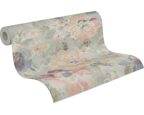 Tapetrulle med blommönster