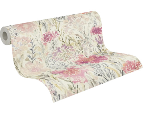 Tapetrulle med blommönster