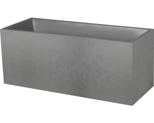 Blomlåda EDA Basalt plast 100x44x44cm antracit Rektangulär blomlåda av sten
