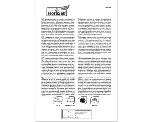 FloraSelf produktinformation för sparris
