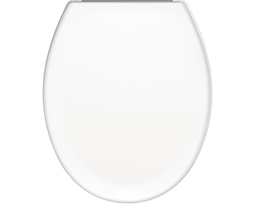 Toalettsits med mjukstängning FORM & STYLE basilan vit blank oval Easy Cleaning