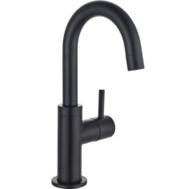 Svart köksblandare med hög pip