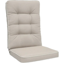 Stoppad stolsdyna med högt ryggstöd och knappar