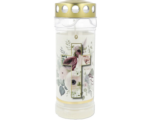 Gravljus med kors och blommönster