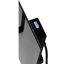 Infraröd värmepanel EUROM med handdukshållare Sani svart 48x84 cm 400 W Wi-Fi