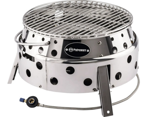 Petromax Atago grill av rostfritt stål med grillgaller och gasanslutning
