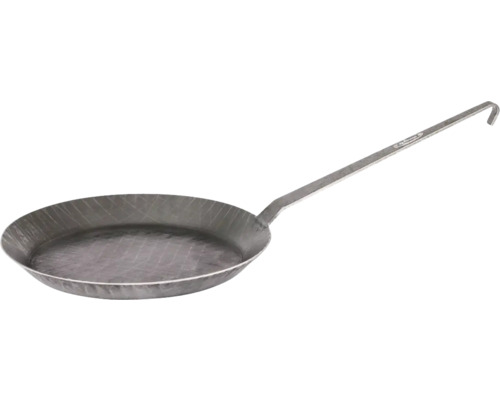 Metallpanna med långt handtag för matlagning