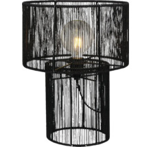 Dekorativ bordslampa med lampskärm av snören