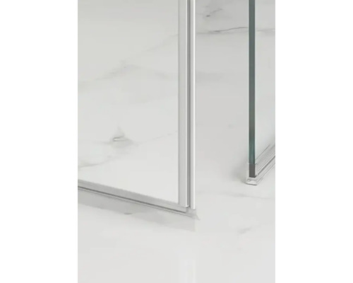 Släplist för dusch HAFA duschlist rak 22 mm till 8 mm glasdörr transparent 7403536 Detaljvy av en duschkabin med ram och glaselement