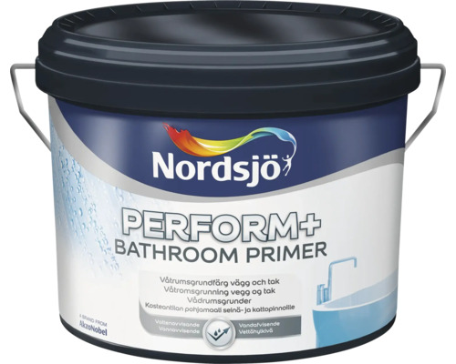 Våtrumsgrundfärg NORDSJÖ Perform+ vit 2,5l