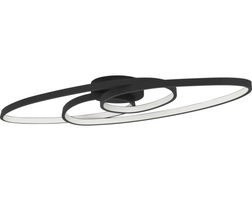 Taklampa EGLO LED svart Modern LED-taklampa med böjd design för interiörer