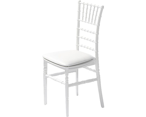 Kudde VEBA läderutseende 41x40,5cm vit Vit Chiavari stol med vadderad sits