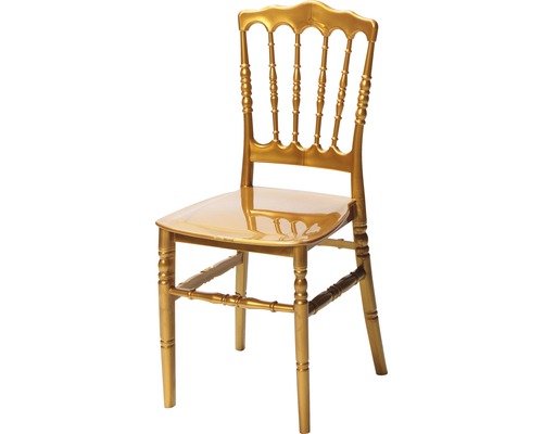 Restaurangstol VEBA Napoleon 43x41x92cm plast guld Guldfärgad Napoleonstol av trä