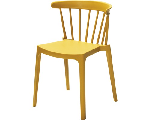 Stapelstol VEBA Windson 53x54x75cm fiberglas gul Stol av plast
