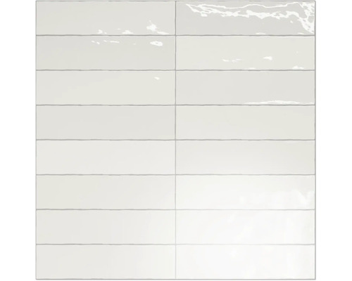 Kakel MIRAVA Ravera white vit blank 7,5x30 cm Rektangulära, glänsande kakelplattor