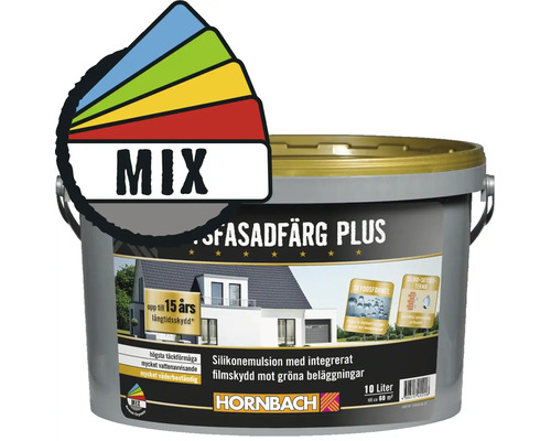 Silikonfärg HORNBACH fasad plus vit 10L