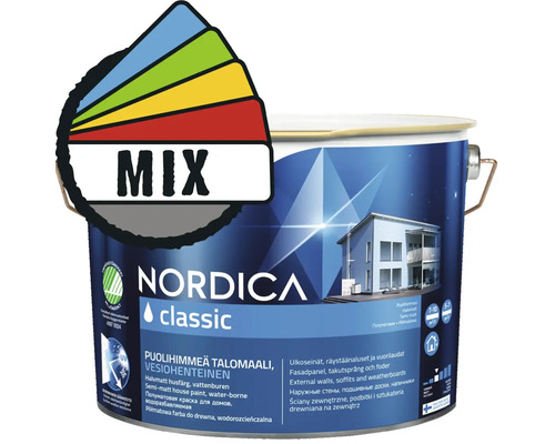 Fasadfärg TEKNOS Nordica Classic akrylatfärg vit 9L