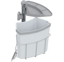 Avfallsbehållare med lock och monteringsfäste