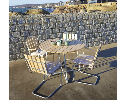 Trädgårdsmöbelset EDEN WOOD Amanda Ø100cm 4 fåtöljer teak