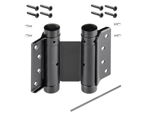 Dubbel fjädergångjärn med skruvar och stift