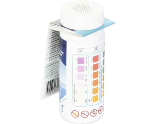 Vattenteststickor för bestämning av klor och pH-värde