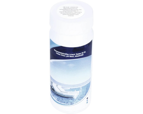 Vattenteststickor 3-vägs testare för bestämning av fritt klor, pH-värde och alkalinitet