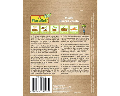 Fröpåse Floraself Miami Daucus carota morot