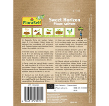 Sweet Horizon Pisum sativum ärtsfröpaket med produktinformation från FloraSelf