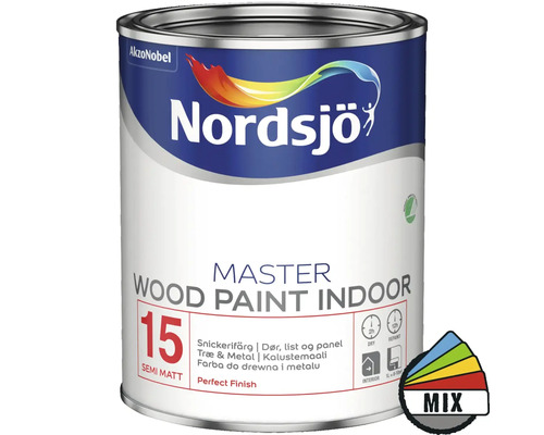 Snickerifärg NORDSJÖ Master Wood Paint Indoor 15 halvmatt 1L