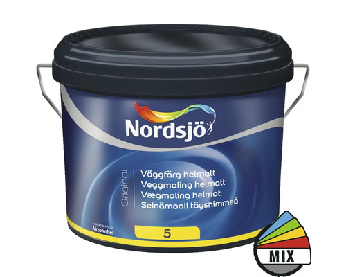 Väggfärg NORDSJÖ Original 5 BW helmatt vit 2,5L