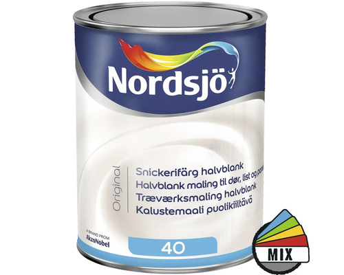 Snickerifärg NORDSJÖ Original halvblank vit 1L