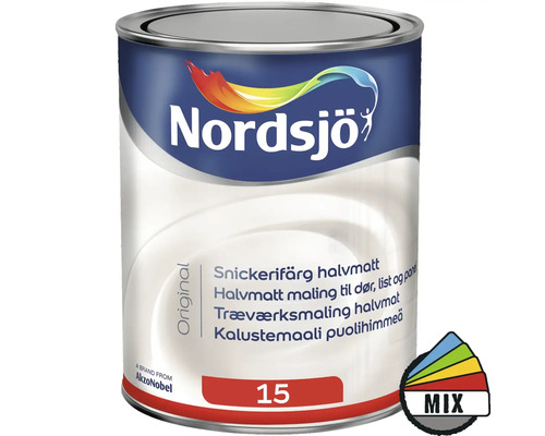 Snickerifärg NORDSJÖ Original halvmatt vit 1L