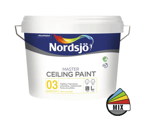 Takfärg NORDSJÖ Master Ceiling 3 helmatt vit 2,5L