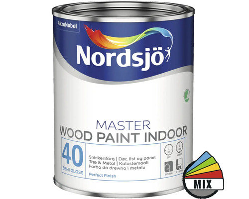 Snickerifärg NORDSJÖ Master Wood Paint Indoor 40 halvblank 1L