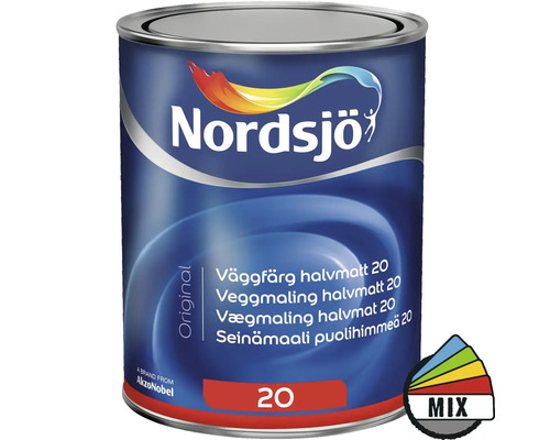 Väggfärg NORDSJÖ Original 20 BW halvmatt vit 1L