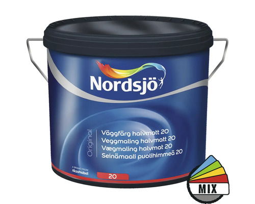 Väggfärg NORDSJÖ Original 20 BW halvmatt vit 10L