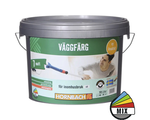 Väggfärg HORNBACH 7 matt vit 10L