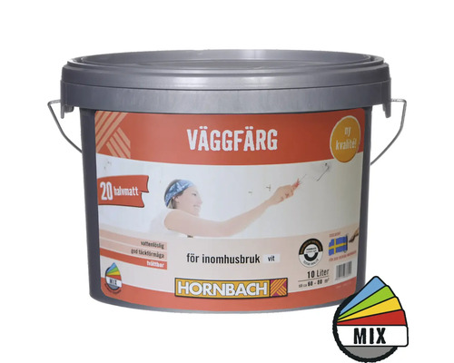 Väggfärg HORNBACH 20 vit 10L