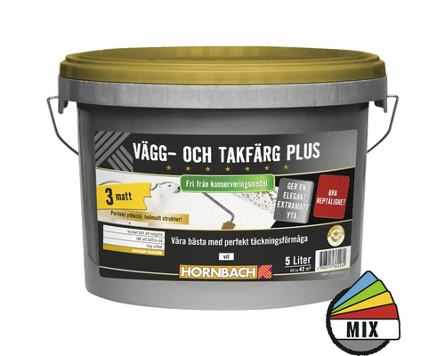 Vägg- och Takfärg Plus HORNBACH 5L