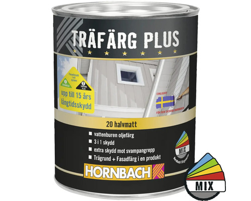 Träfärg plus HORNBACH vit 1L